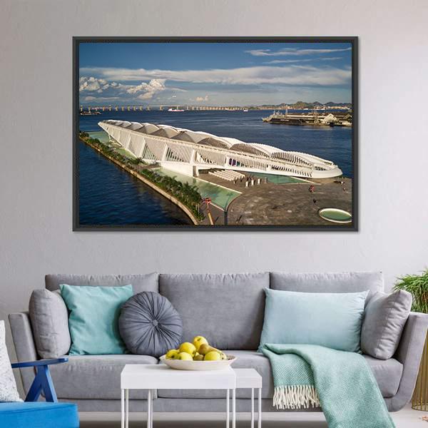 Tomorrow Museum Brazil Panoramic Canvas Wall Art-1 Piece-36" x 12"-Tiaracle