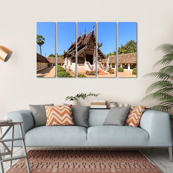 Ton Kwen Temple Thailand Canvas Wall Art-5 Horizontal-Gallery Wrap-22" x 12"-Tiaracle