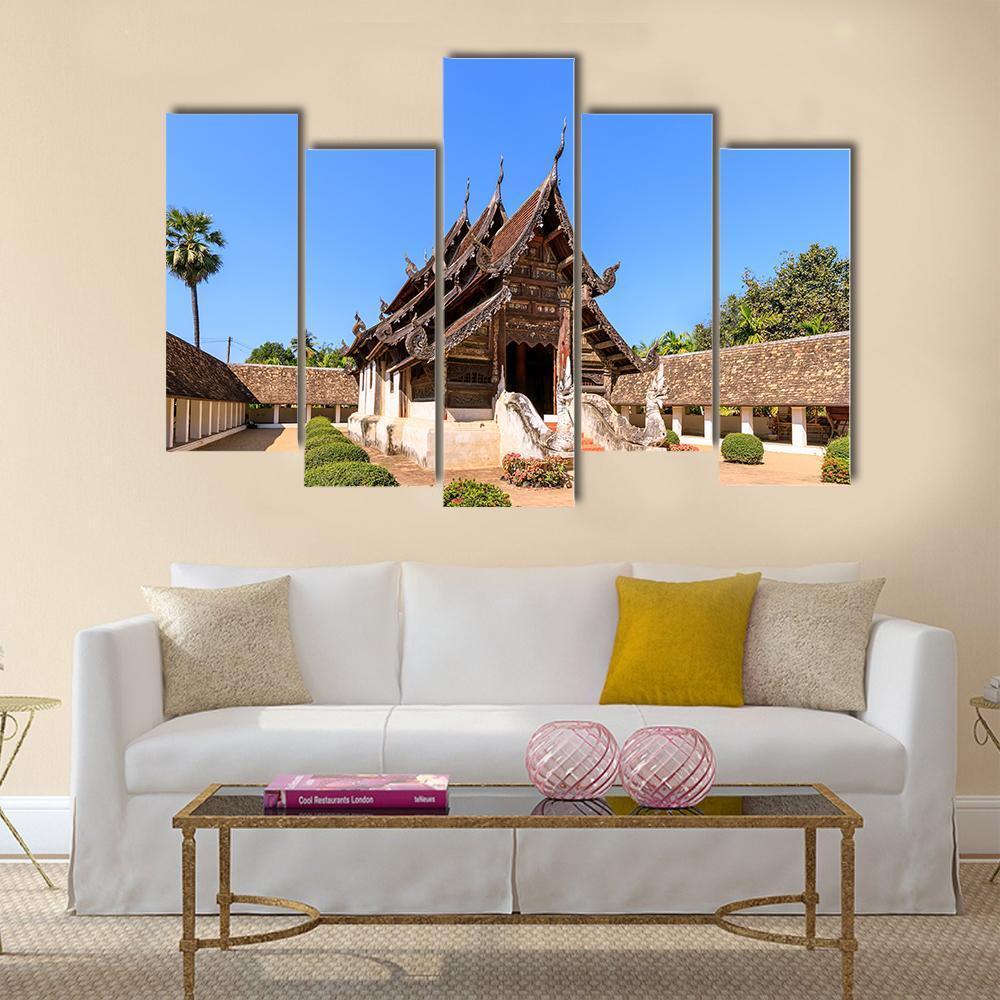 Ton Kwen Temple Thailand Canvas Wall Art-5 Pop-Gallery Wrap-47" x 32"-Tiaracle