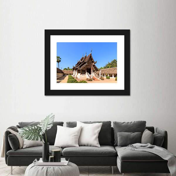 Ton Kwen Temple Thailand Canvas Wall Art-1 Piece-Framed Print-20" x 16"-Tiaracle