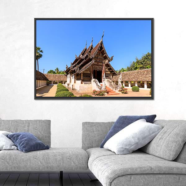 Ton Kwen Temple Thailand Canvas Wall Art-1 Piece-Floating Frame-24" x 16"-Tiaracle