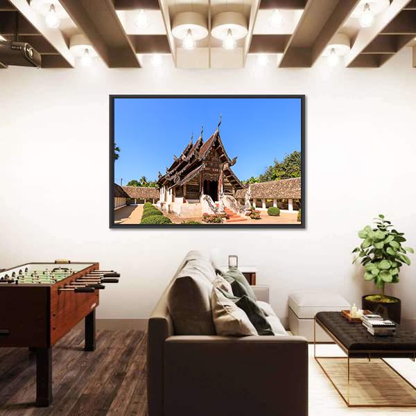 Ton Kwen Temple Thailand Canvas Wall Art-5 Horizontal-Gallery Wrap-22" x 12"-Tiaracle