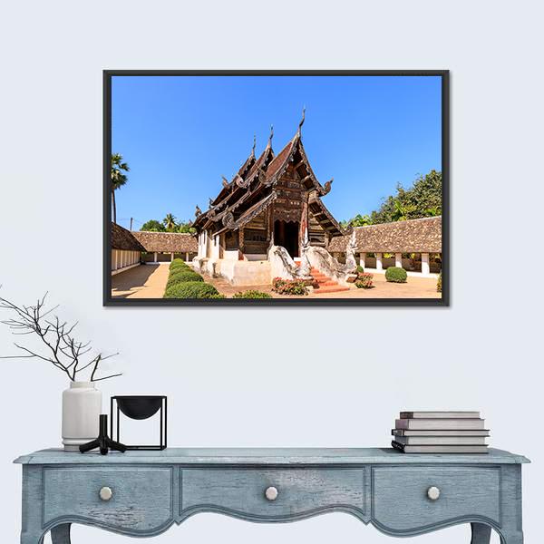 Ton Kwen Temple Thailand Canvas Wall Art-3 Horizontal-Gallery Wrap-25" x 16"-Tiaracle
