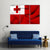 Waving Tonga Flag Canvas Wall Art-3 Horizontal-Gallery Wrap-37" x 24"-Tiaracle