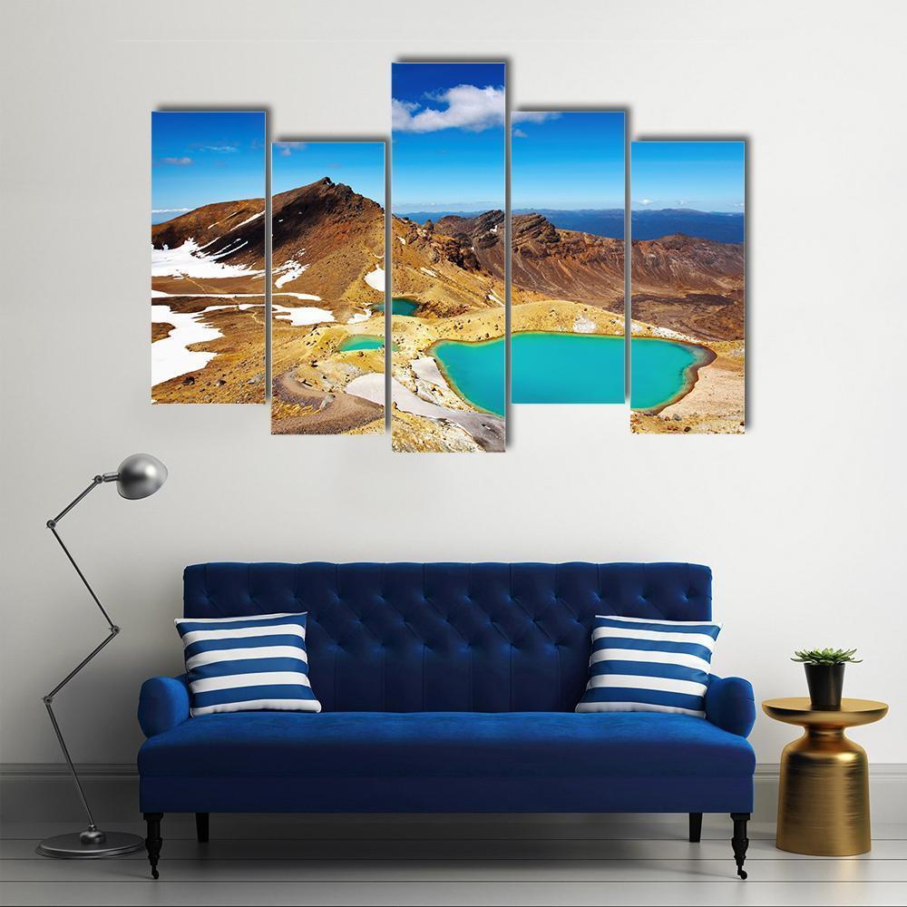 Tongariro National Park Canvas Wall Art-5 Pop-Gallery Wrap-47" x 32"-Tiaracle