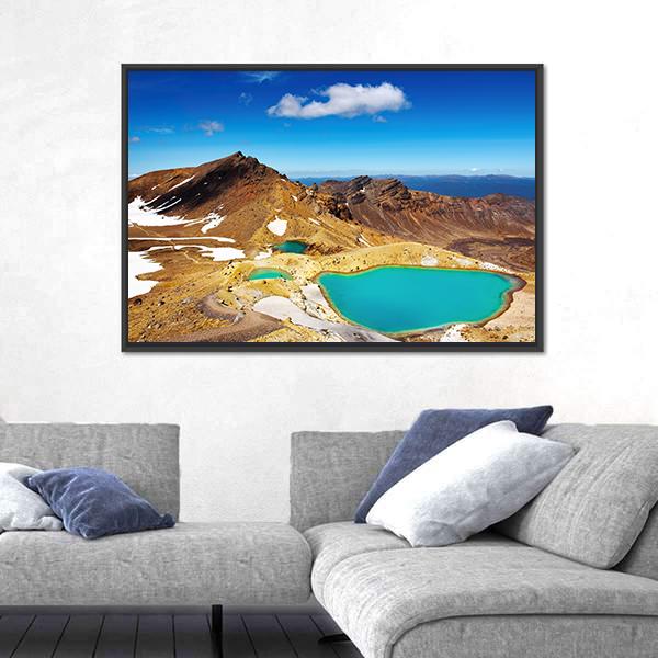 Tongariro National Park Panoramic Canvas Wall Art-1 Piece-36" x 12"-Tiaracle
