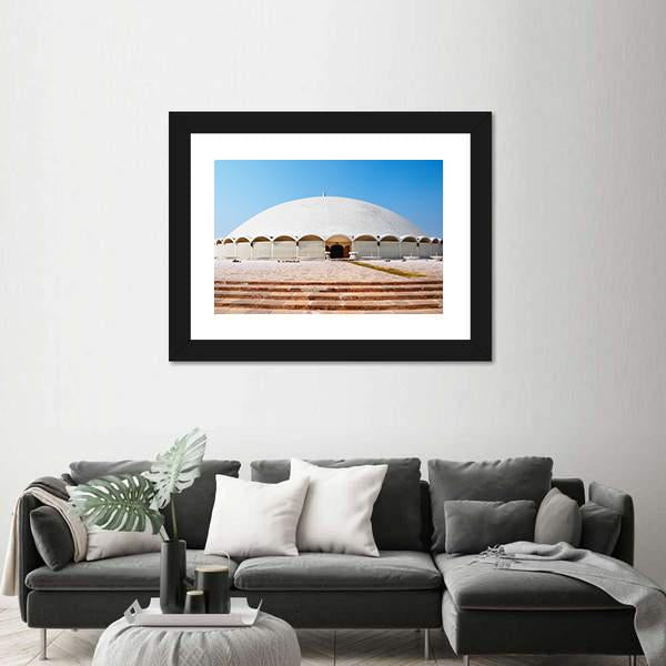 Tooba Mosque Karachi Canvas Wall Art-1 Piece-Framed Print-20" x 16"-Tiaracle