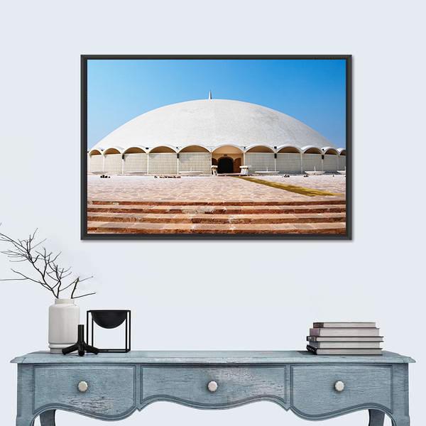 Tooba Mosque Karachi Canvas Wall Art-3 Horizontal-Gallery Wrap-25" x 16"-Tiaracle