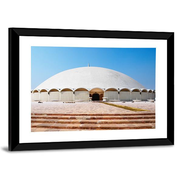 Tooba Mosque Karachi Canvas Wall Art-1 Piece-Framed Print-20" x 16"-Tiaracle