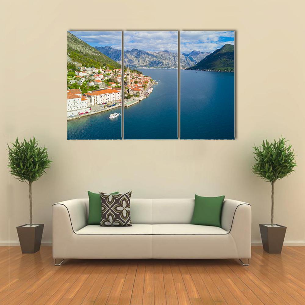 Beautiful City Near The Sea Canvas Wall Art-3 Horizontal-Gallery Wrap-37" x 24"-Tiaracle