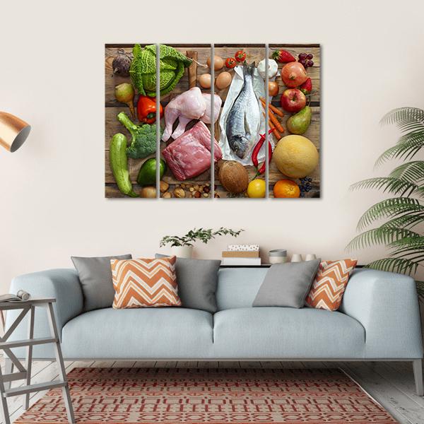 Various Paleo Diet Canvas Wall Art-1 Piece-Gallery Wrap-36" x 24"-Tiaracle