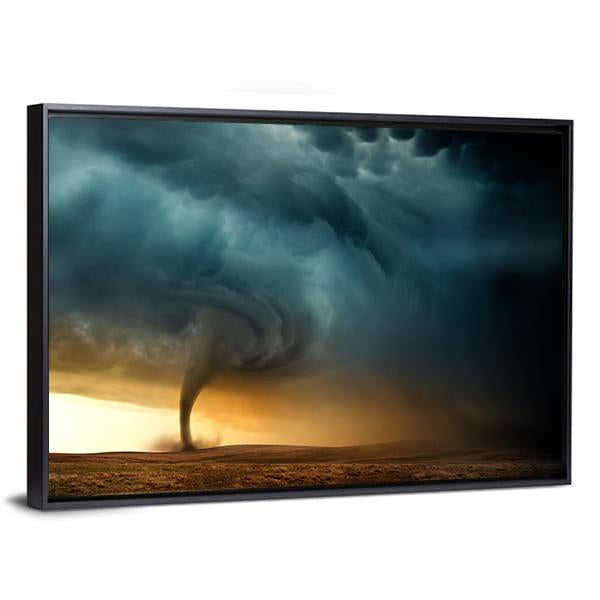 Tornado Forming A Supercell Canvas Wall Art-3 Horizontal-Gallery Wrap-25" x 16"-Tiaracle