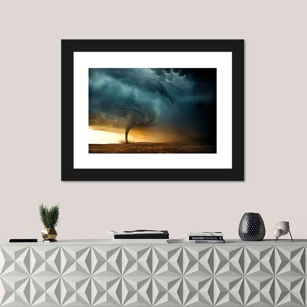 Tornado Forming A Supercell Canvas Wall Art-3 Horizontal-Gallery Wrap-25&quot; x 16&quot;-Tiaracle