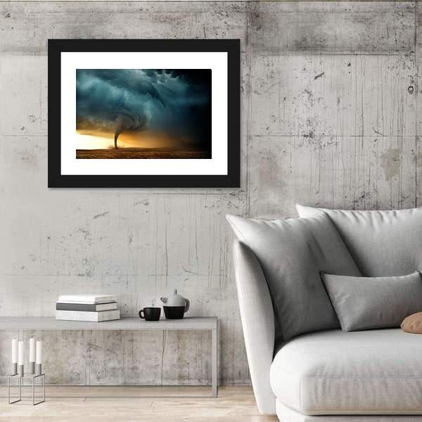 Tornado Forming A Supercell Canvas Wall Art-3 Horizontal-Gallery Wrap-25&quot; x 16&quot;-Tiaracle