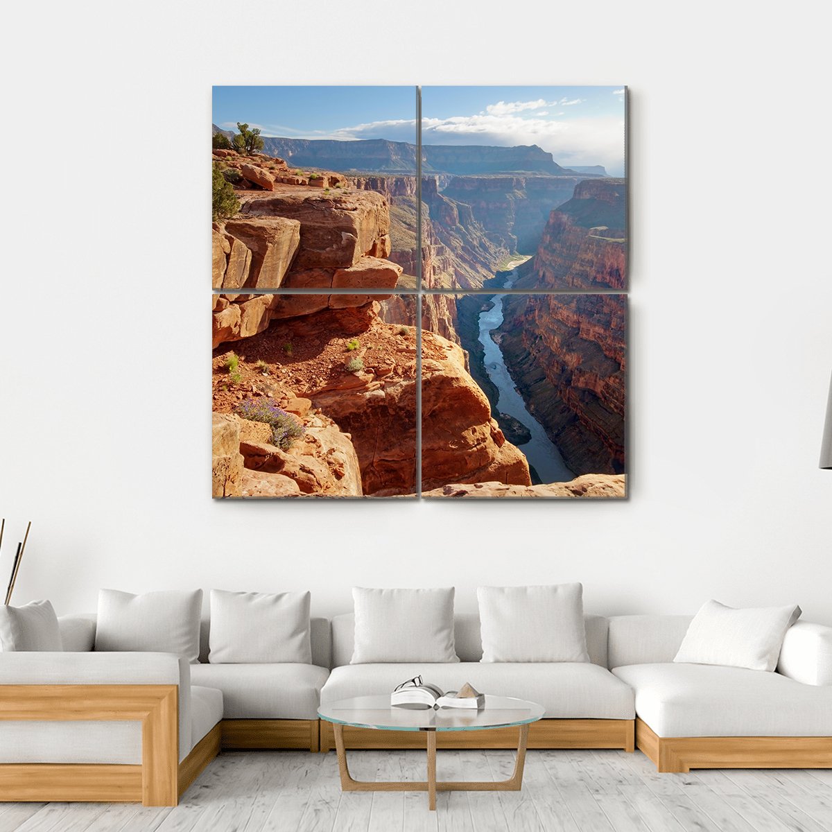 Toroweap Point Grand Canyon National Park Canvas Wall Art-4 Square-Gallery Wrap-17" x 17"-Tiaracle