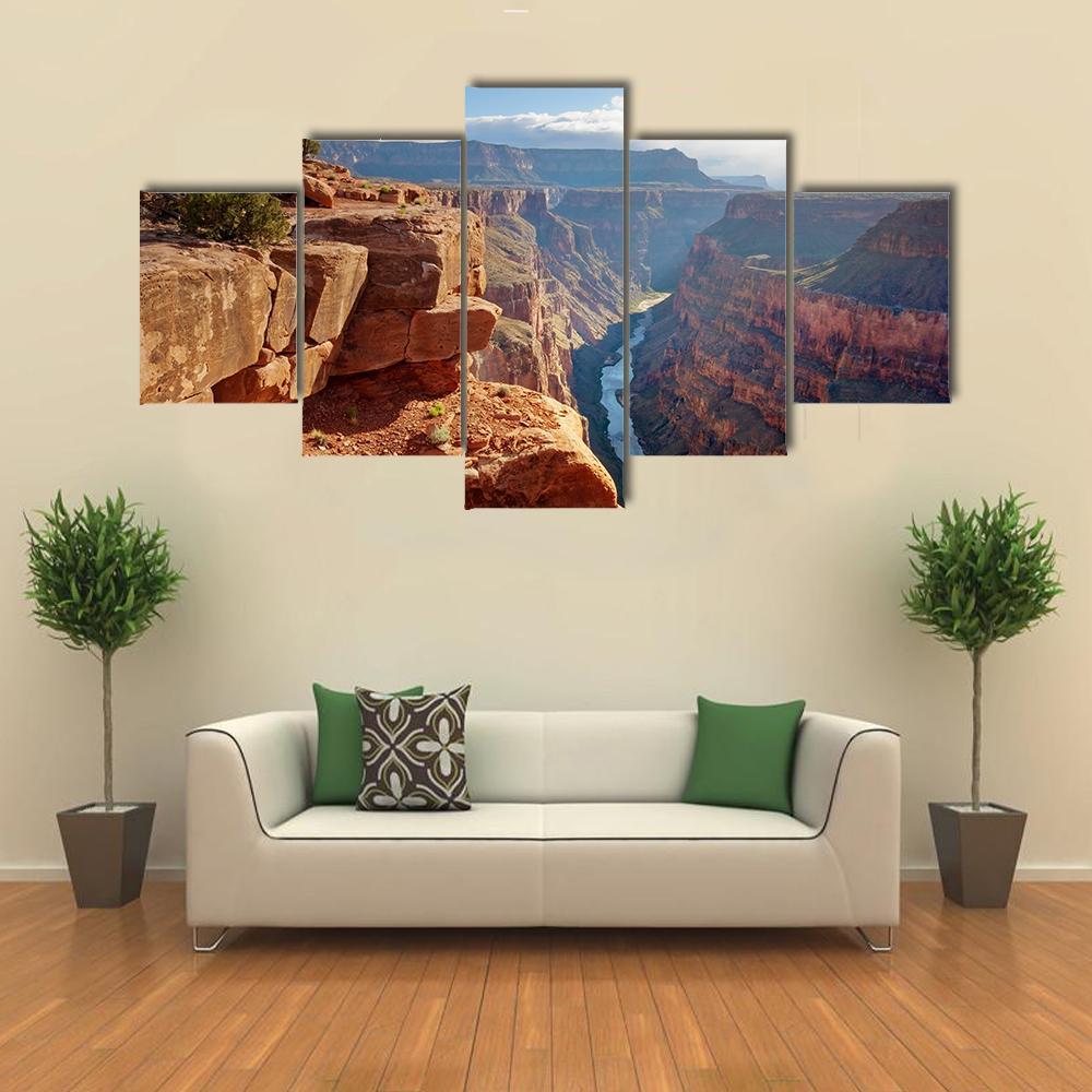 Toroweap Point Grand Canyon National Park Canvas Wall Art-5 Star-Gallery Wrap-62&quot; x 32&quot;-Tiaracle