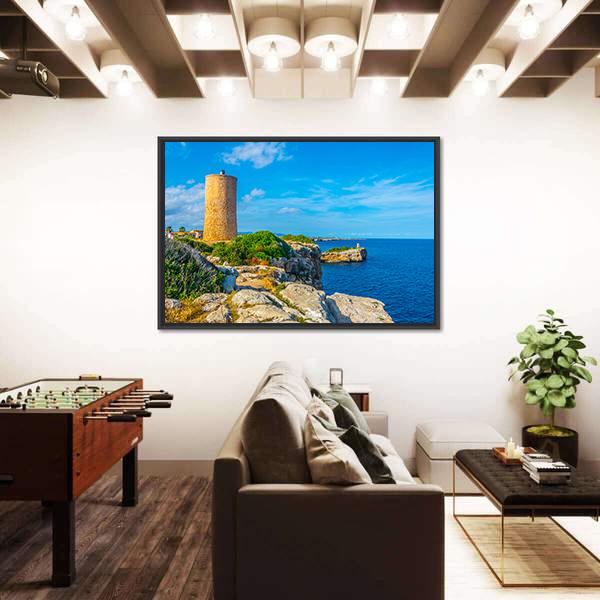 Torre del Serral dels Falcons Canvas Wall Art-3 Horizontal-Gallery Wrap-25" x 16"-Tiaracle