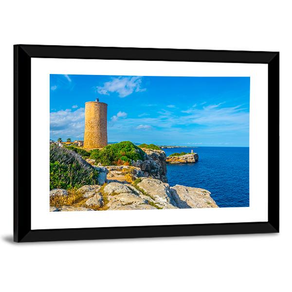 Torre del Serral dels Falcons Canvas Wall Art-3 Horizontal-Gallery Wrap-25" x 16"-Tiaracle
