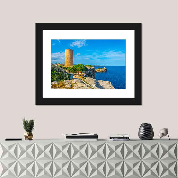 Torre del Serral dels Falcons Canvas Wall Art-3 Horizontal-Gallery Wrap-25" x 16"-Tiaracle