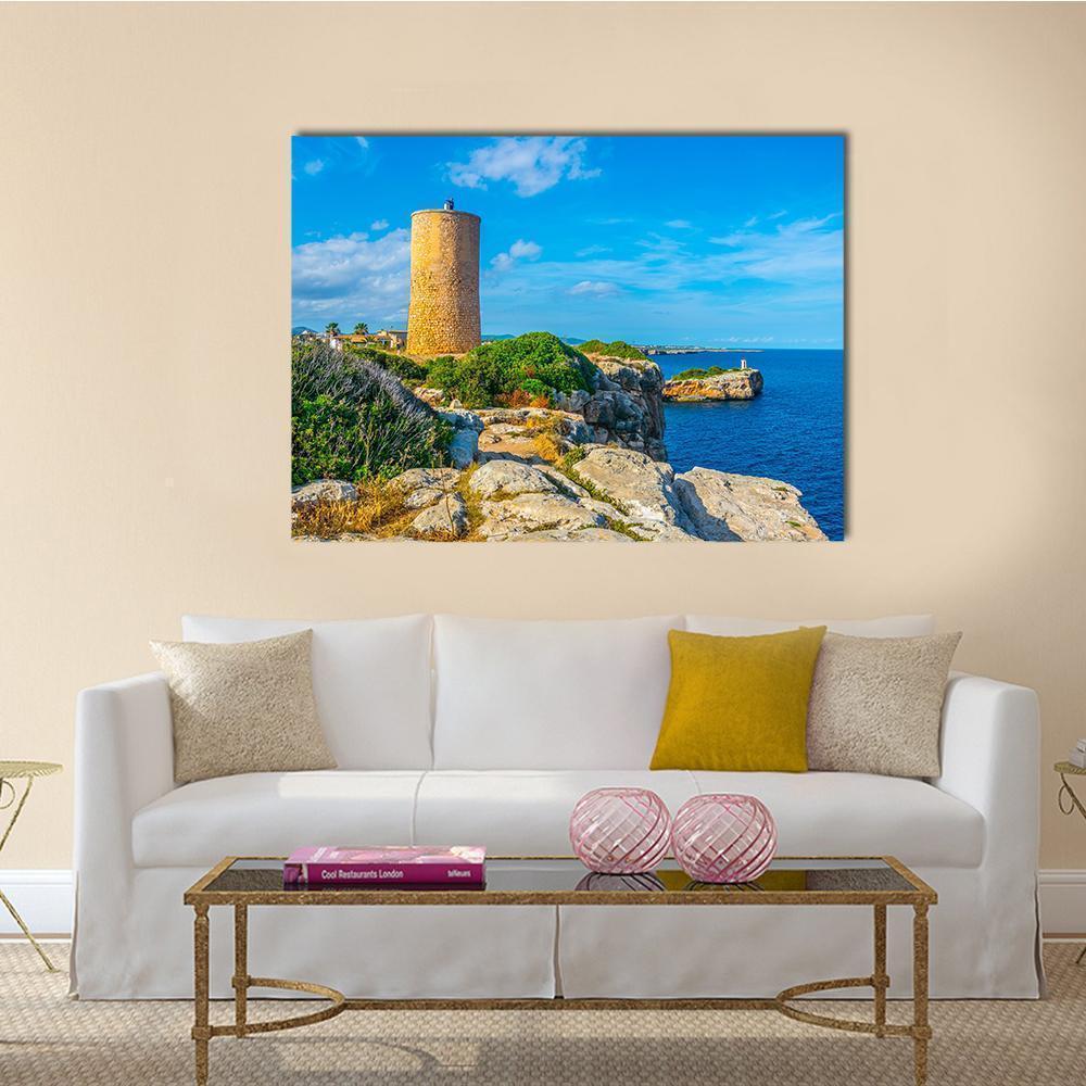 Torre del Serral dels Falcons Canvas Wall Art-5 Horizontal-Gallery Wrap-22" x 12"-Tiaracle