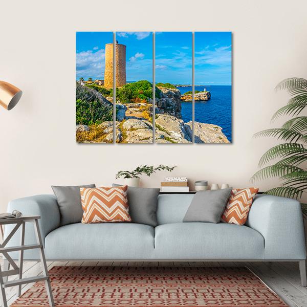 Torre del Serral dels Falcons Canvas Wall Art-4 Horizontal-Gallery Wrap-34" x 24"-Tiaracle