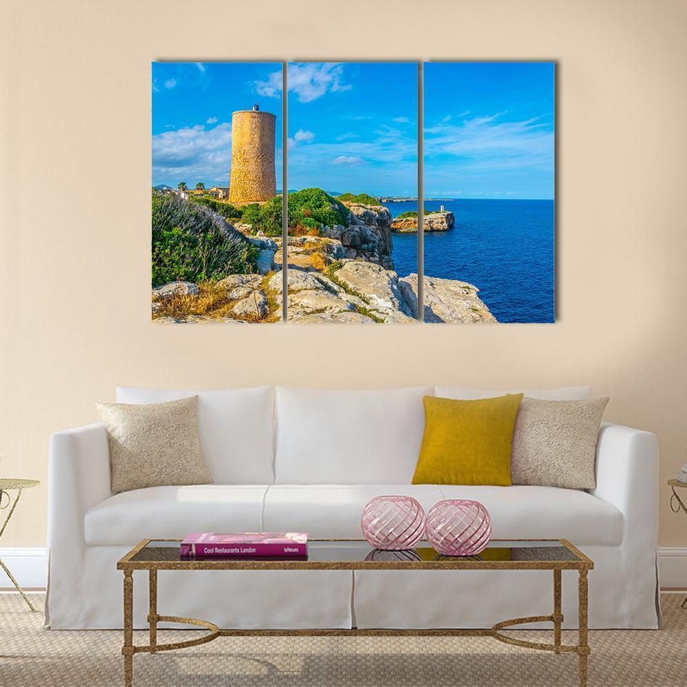 Torre del Serral dels Falcons Canvas Wall Art-3 Horizontal-Gallery Wrap-37" x 24"-Tiaracle