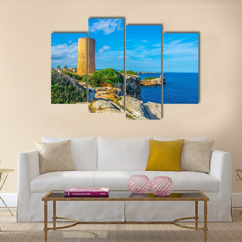 Torre del Serral dels Falcons Canvas Wall Art-1 Piece-Gallery Wrap-48" x 32"-Tiaracle