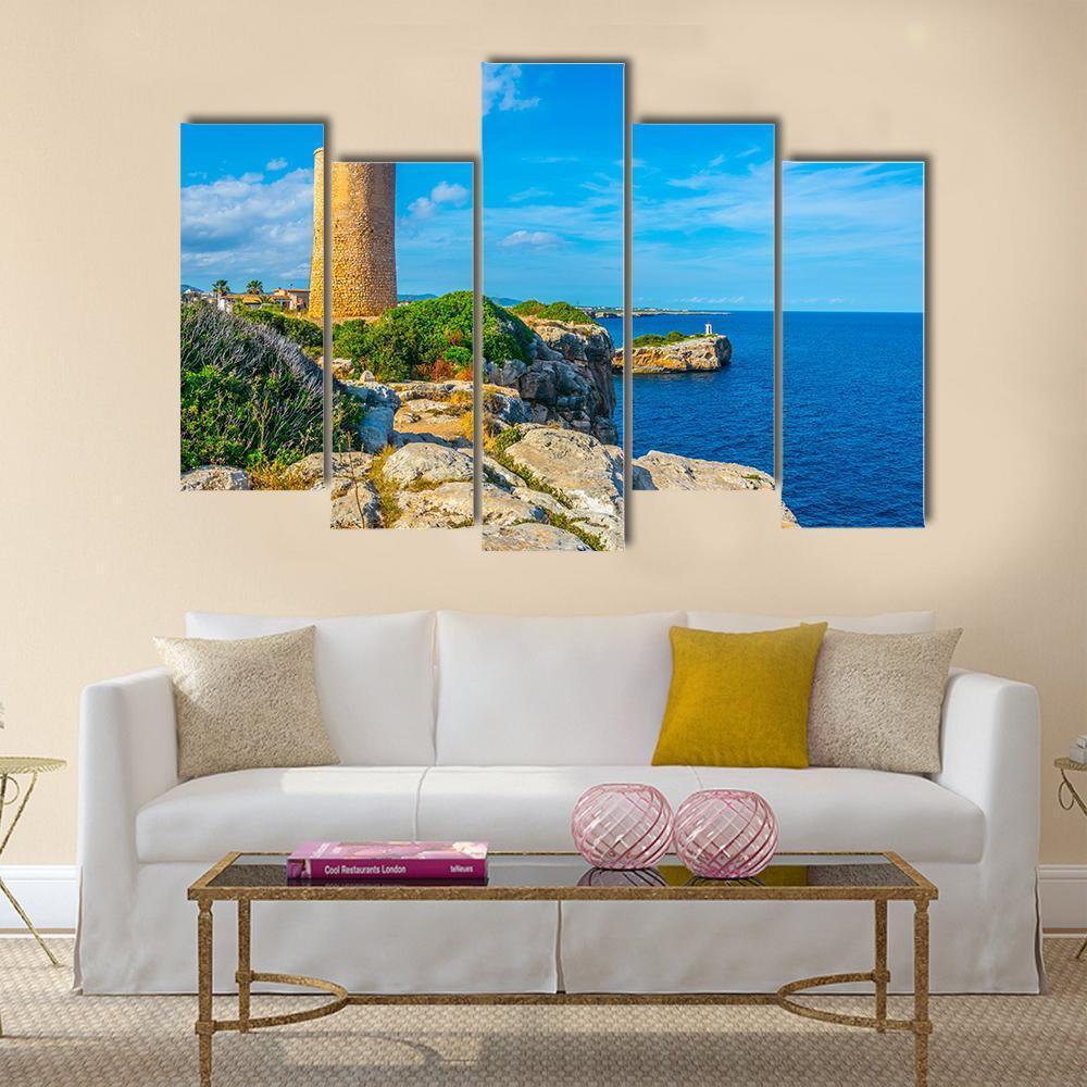 Torre del Serral dels Falcons Canvas Wall Art-5 Pop-Gallery Wrap-47" x 32"-Tiaracle