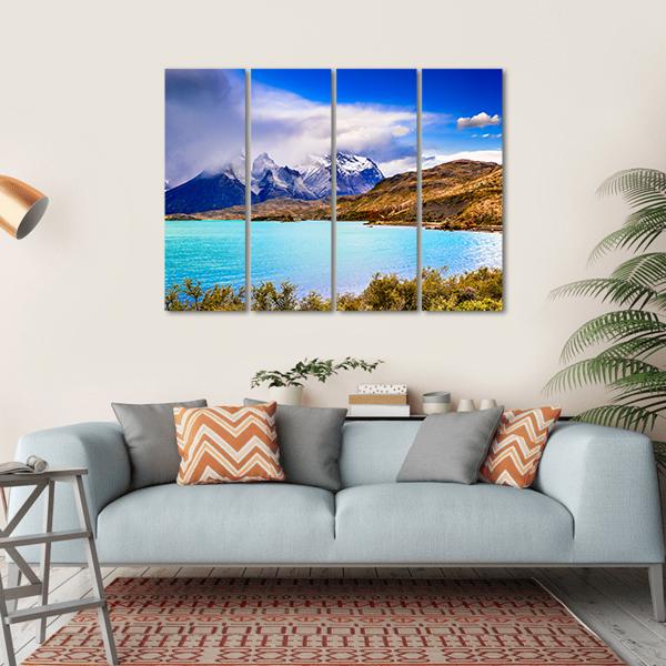 Torres Del Paine Chile Canvas Wall Art-4 Horizontal-Gallery Wrap-34" x 24"-Tiaracle