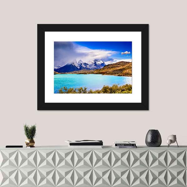 Torres Del Paine Chile Canvas Wall Art-5 Horizontal-Gallery Wrap-22" x 12"-Tiaracle