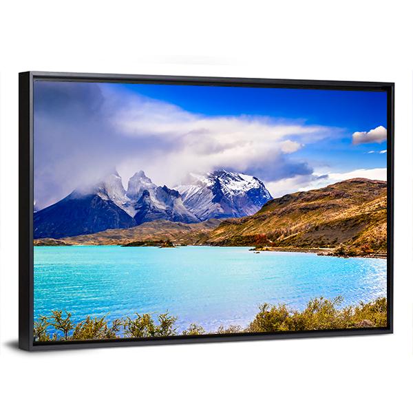 Torres Del Paine Chile Canvas Wall Art-5 Horizontal-Gallery Wrap-22" x 12"-Tiaracle