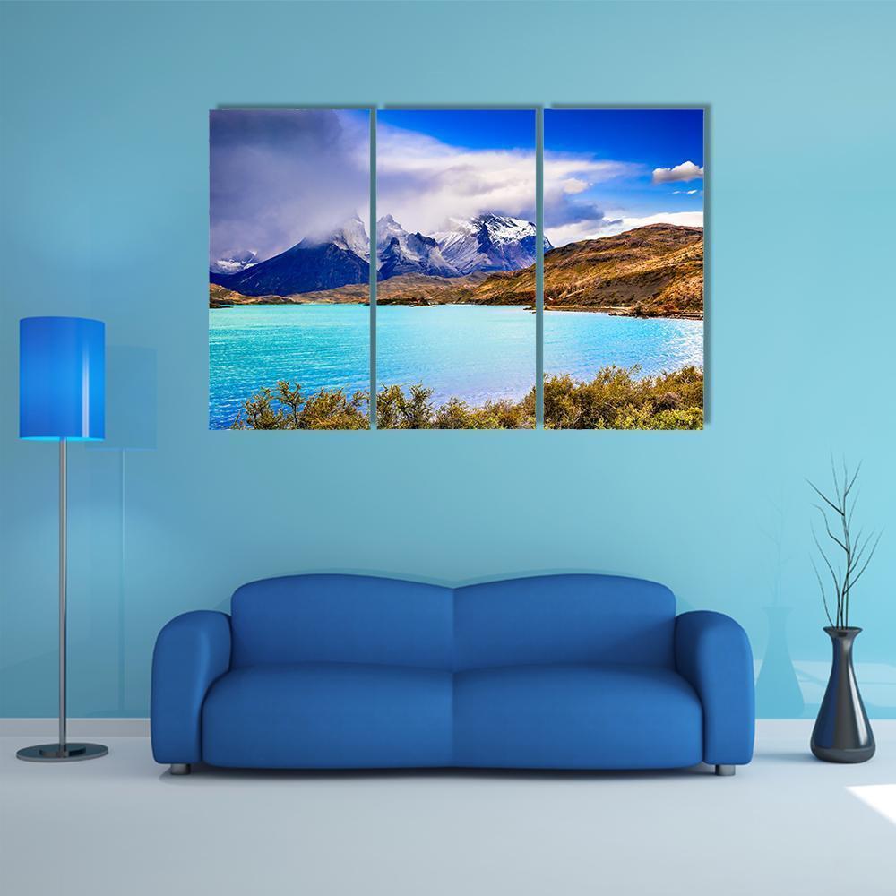 Torres Del Paine Chile Canvas Wall Art-3 Horizontal-Gallery Wrap-37" x 24"-Tiaracle