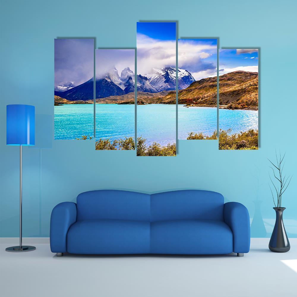 Torres Del Paine Chile Canvas Wall Art-5 Pop-Gallery Wrap-47" x 32"-Tiaracle