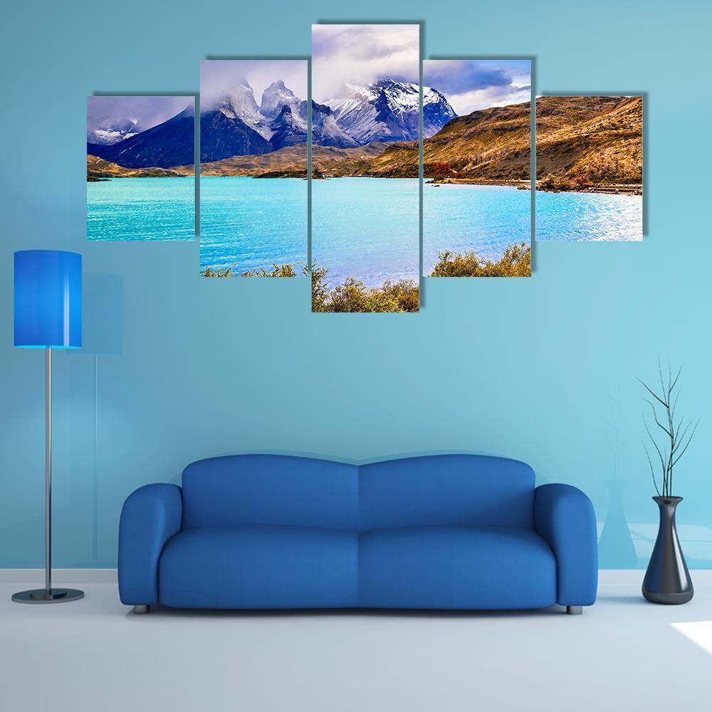 Torres Del Paine Chile Canvas Wall Art-4 Pop-Gallery Wrap-50" x 32"-Tiaracle