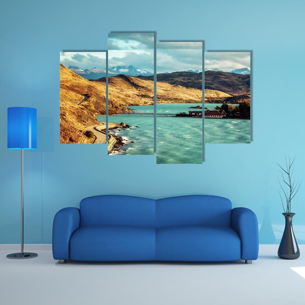 Torres del Paine In Chile Canvas Wall Art-4 Pop-Gallery Wrap-50" x 32"-Tiaracle