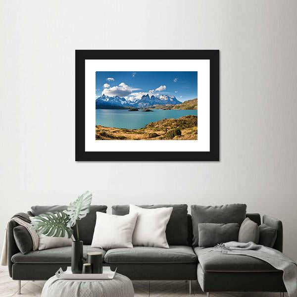 Torres del Paine National Park Canvas Wall Art-1 Piece-Framed Print-20" x 16"-Tiaracle