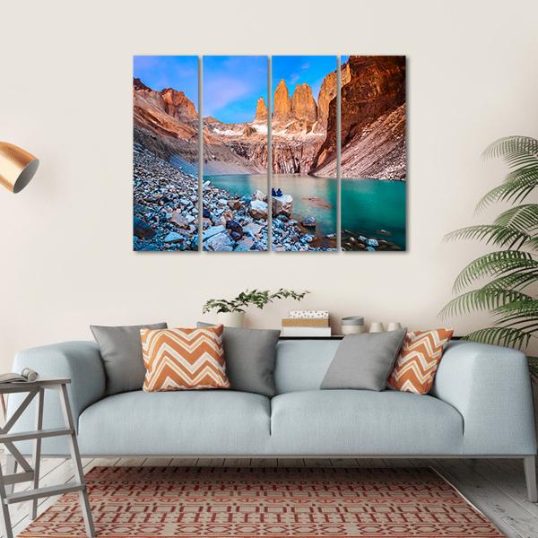 Torres Del Paine National Park Chile Canvas Wall Art-4 Horizontal-Gallery Wrap-34" x 24"-Tiaracle