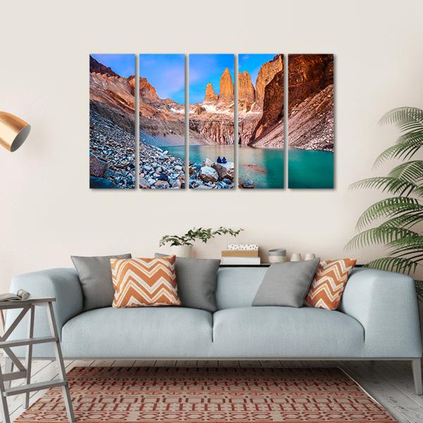 Torres Del Paine National Park Chile Canvas Wall Art-5 Horizontal-Gallery Wrap-22" x 12"-Tiaracle