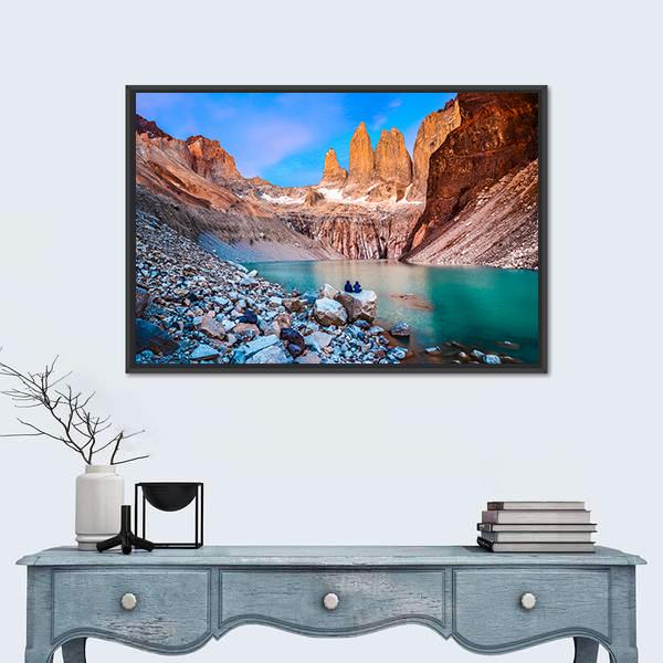 Torres Del Paine National Park Chile Canvas Wall Art-3 Horizontal-Gallery Wrap-25" x 16"-Tiaracle