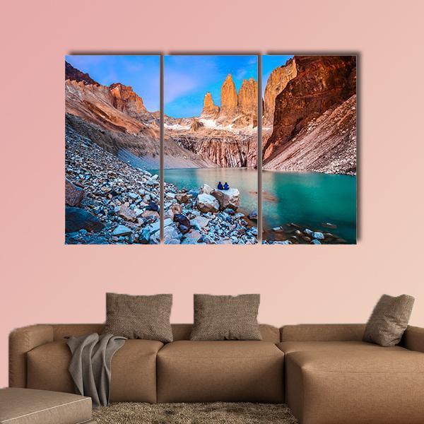 Torres Del Paine National Park Chile Canvas Wall Art-3 Horizontal-Gallery Wrap-25" x 16"-Tiaracle