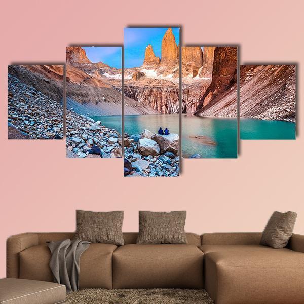 Torres Del Paine National Park Chile Canvas Wall Art-5 Star-Gallery Wrap-62" x 32"-Tiaracle