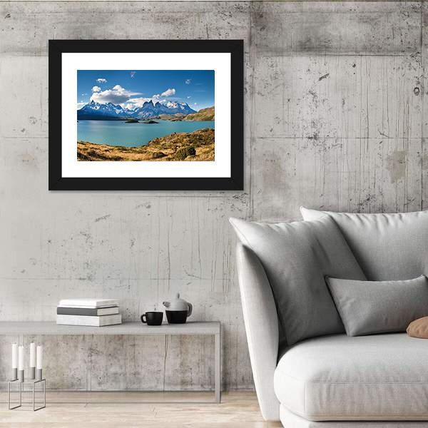 Torres del Paine National Park Panoramic Canvas Wall Art-1 Piece-36" x 12"-Tiaracle