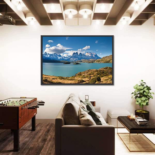 Torres del Paine National Park Panoramic Canvas Wall Art-1 Piece-36" x 12"-Tiaracle