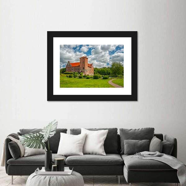 Torup Castle In Sweden Canvas Wall Art-1 Piece-Framed Print-20" x 16"-Tiaracle