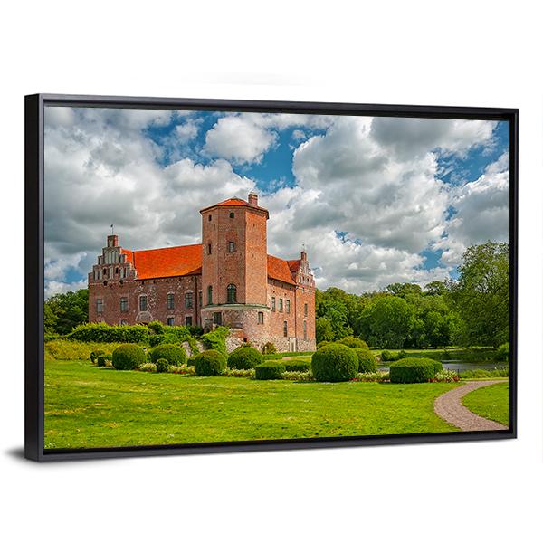 Torup Castle In Sweden Canvas Wall Art-3 Horizontal-Gallery Wrap-25" x 16"-Tiaracle