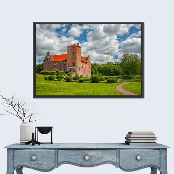 Torup Castle In Sweden Canvas Wall Art-3 Horizontal-Gallery Wrap-25" x 16"-Tiaracle