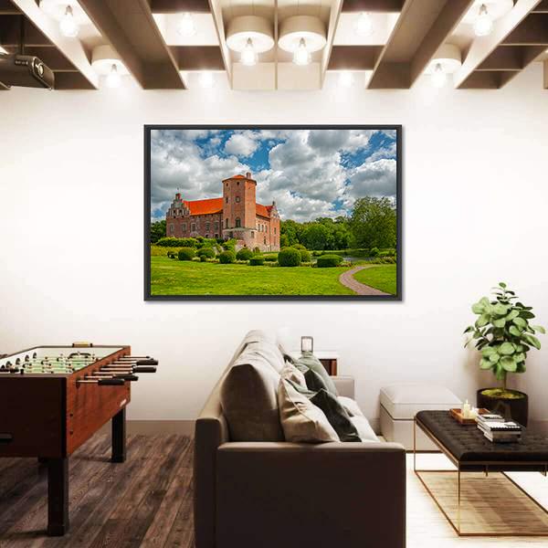 Torup Castle In Sweden Canvas Wall Art-3 Horizontal-Gallery Wrap-25" x 16"-Tiaracle
