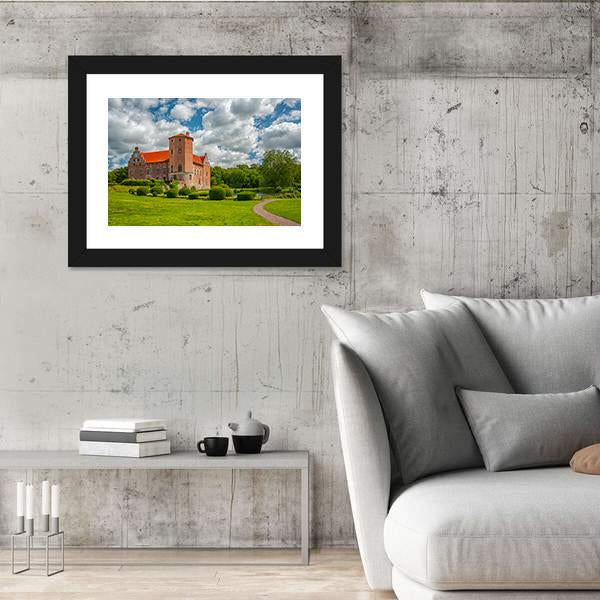 Torup Castle In Sweden Canvas Wall Art-3 Horizontal-Gallery Wrap-25" x 16"-Tiaracle