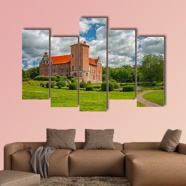 Torup Castle In Sweden Canvas Wall Art-5 Pop-Gallery Wrap-47" x 32"-Tiaracle