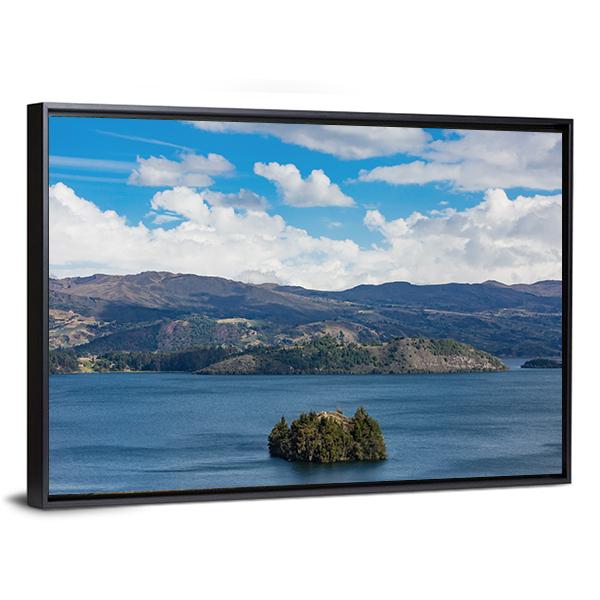 Tota Lake In Boyaca Canvas Wall Art-3 Horizontal-Gallery Wrap-25" x 16"-Tiaracle